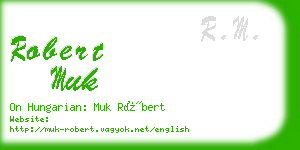 robert muk business card